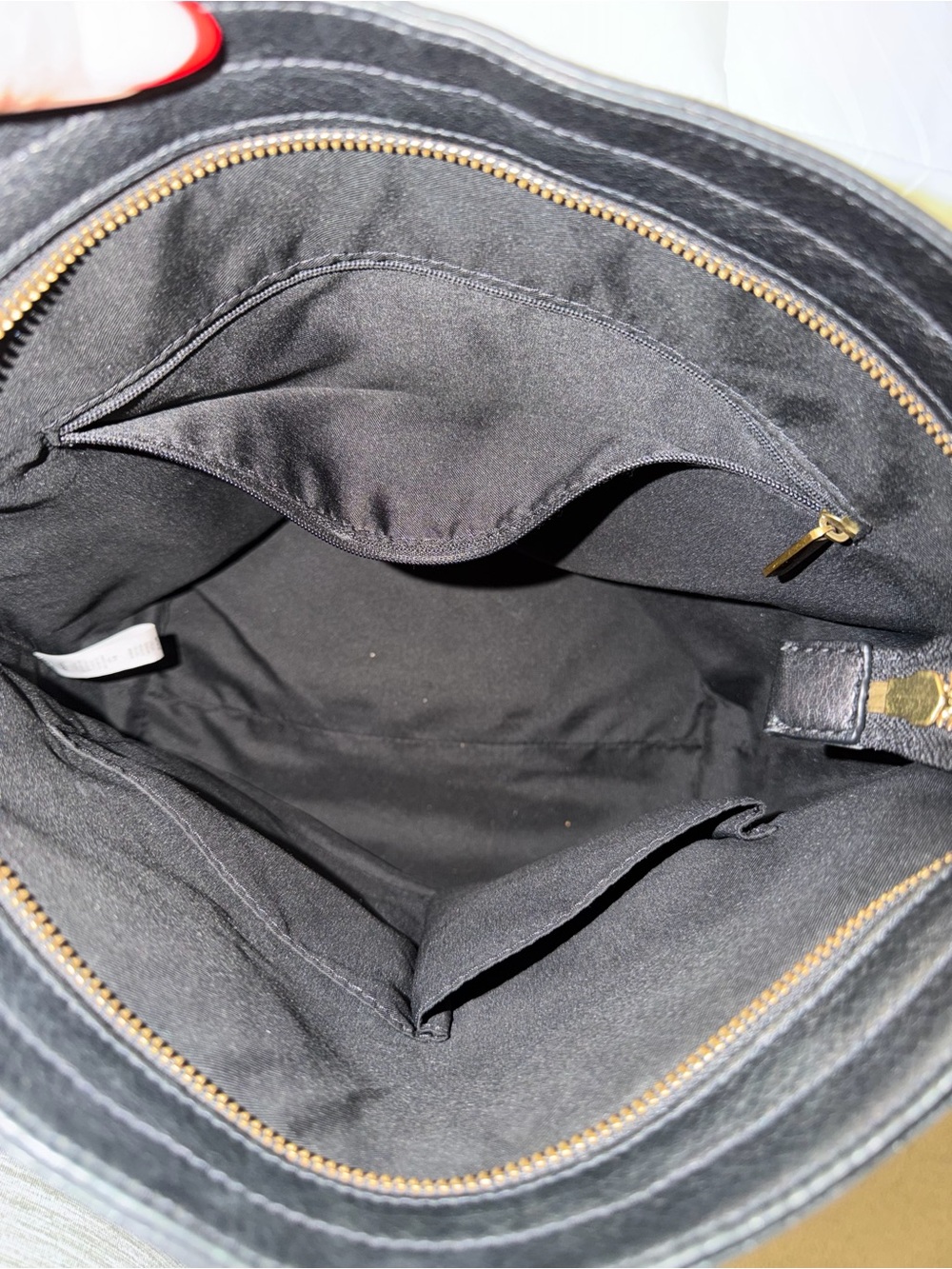 Fossil Black Leather Hobo Shoulder Purse Slouchy Pebbled Leather Gold Hardware - Picture 4 of 7